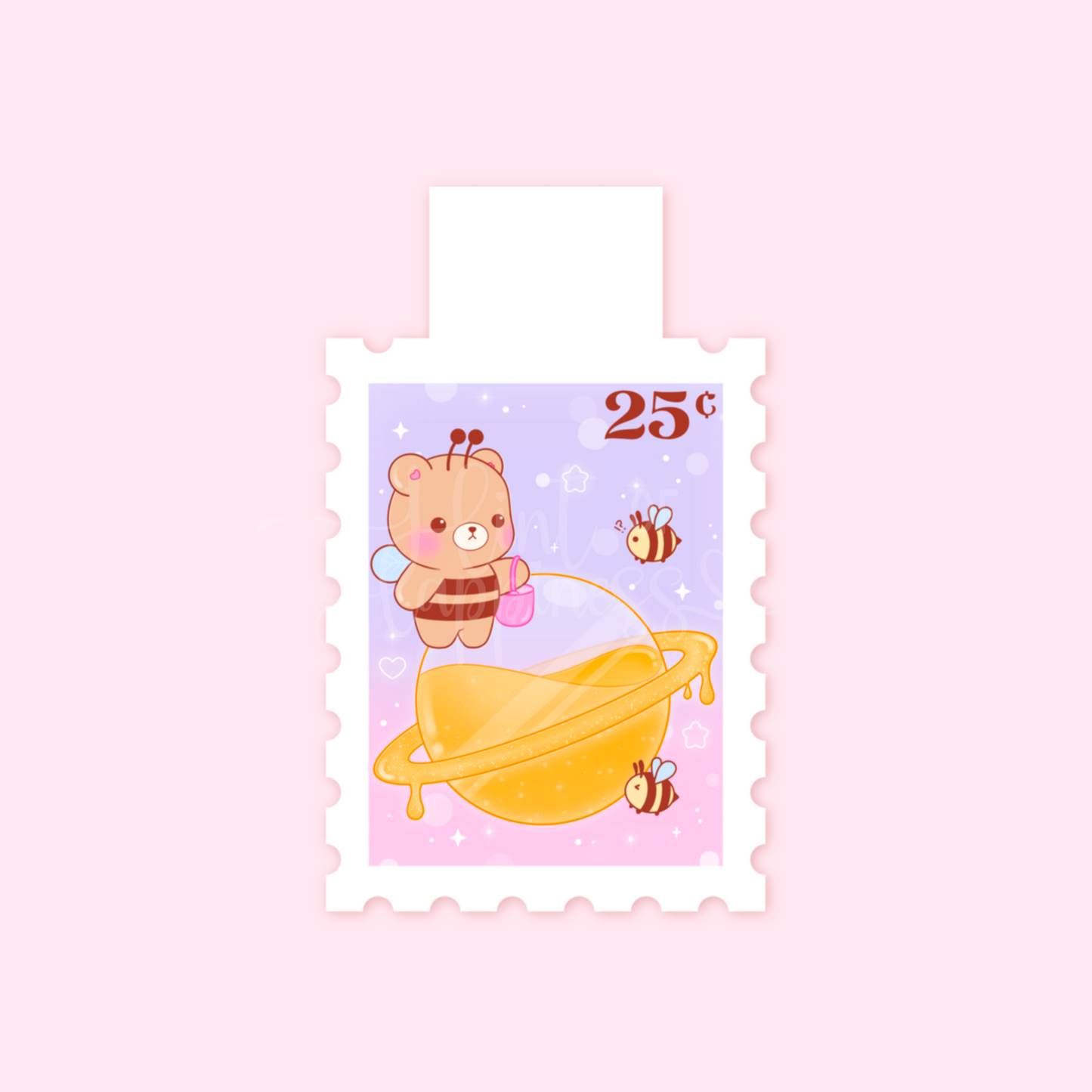 Cute Magnetic Bookmark - Honey Planet Stamp