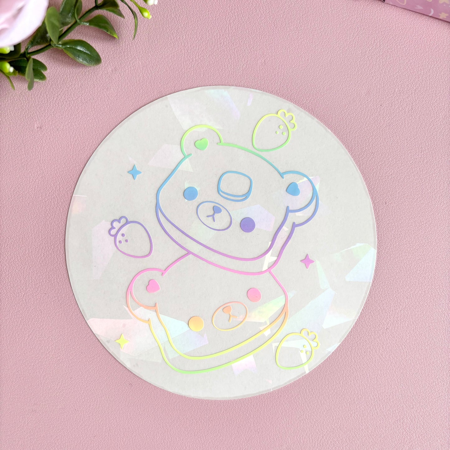 Suncatcher Sticker - Bear Pancakes