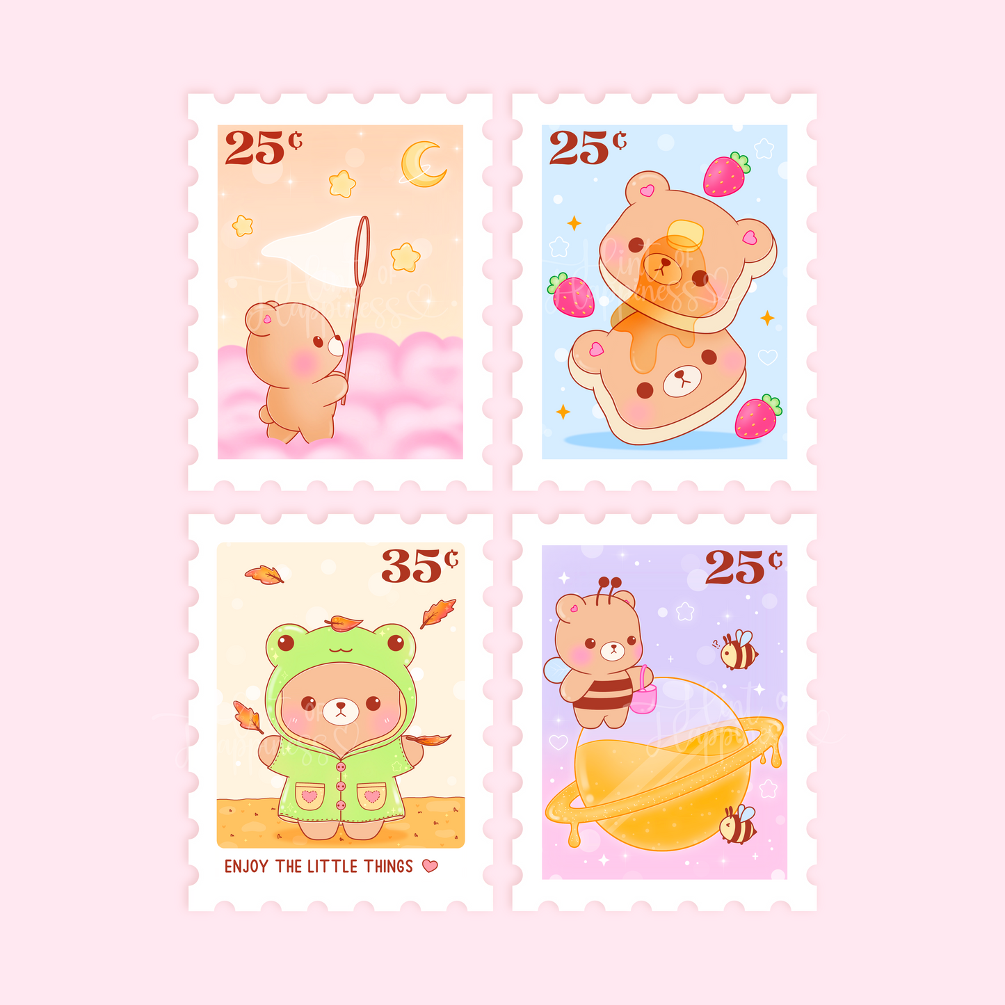 Cute Stamp Stickers - Mini Sticker Sheet