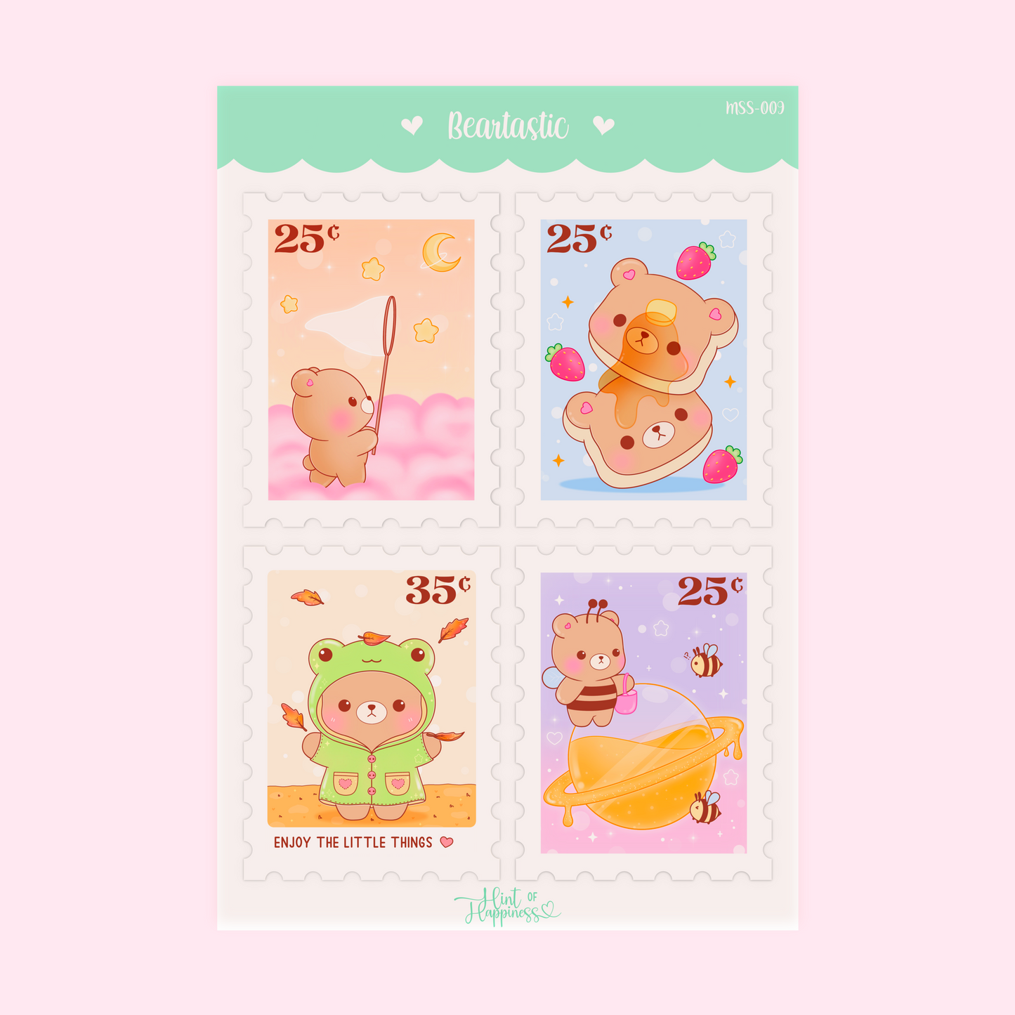 Cute Stamp Stickers - Mini Sticker Sheet