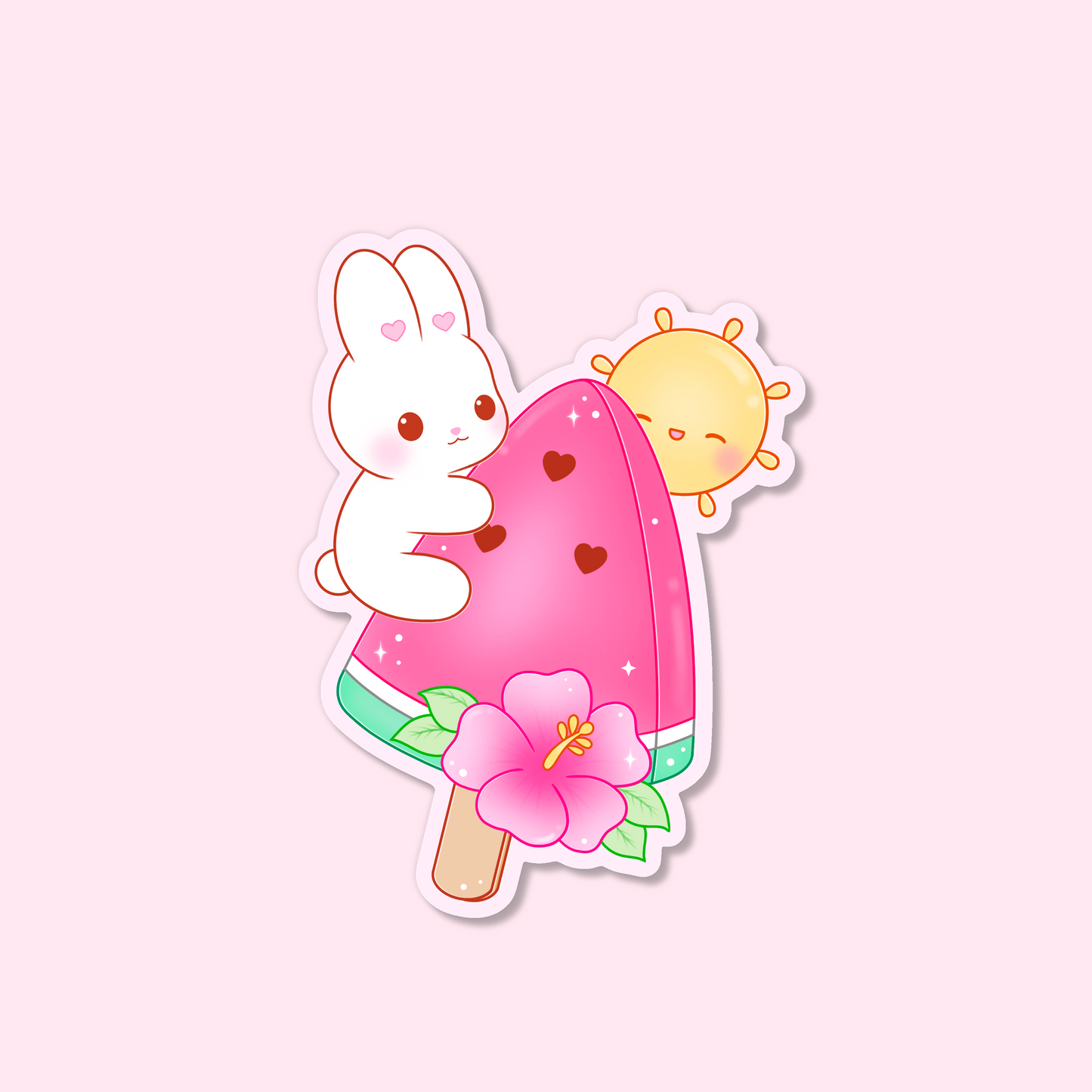 Watermelon Popsicle Die Cut Sticker