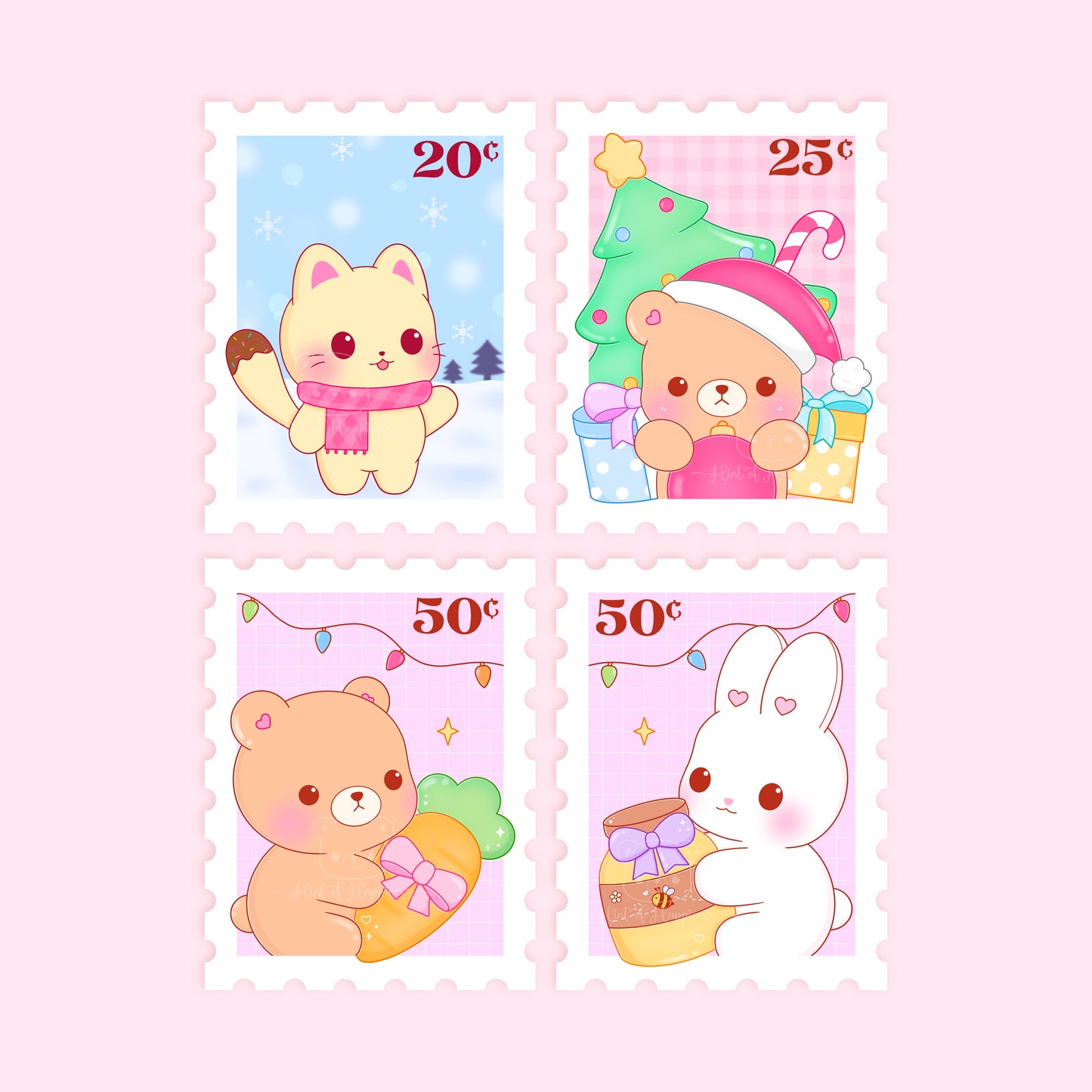 Cute Stamp Stickers - Mini Sticker Sheet