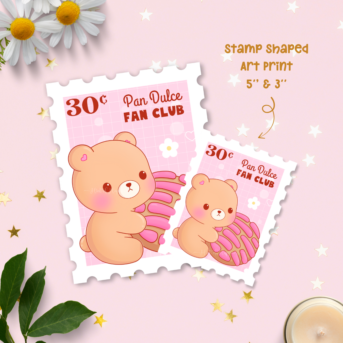 Cute Postage Stamp Art Print - Pan Dulce Fan Club