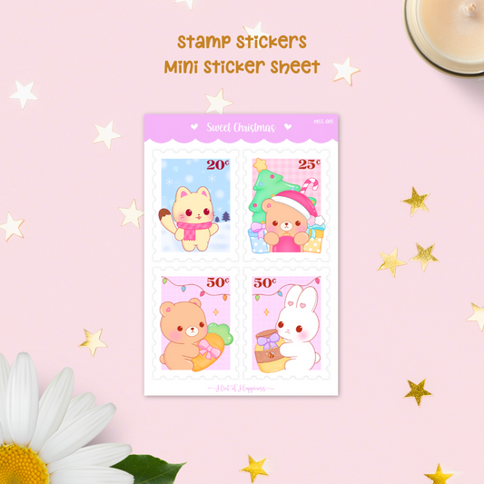 Cute Stamp Stickers - Mini Sticker Sheet