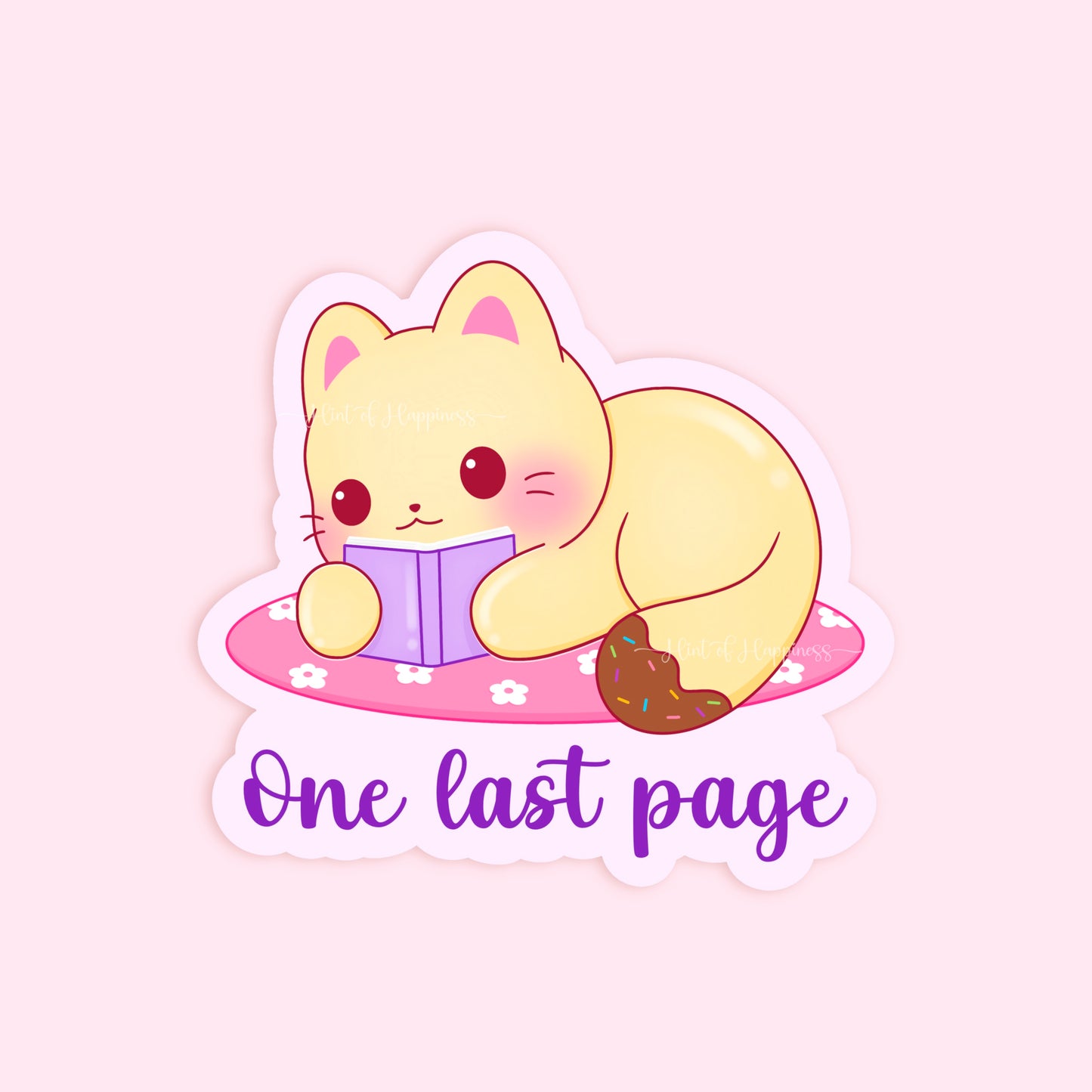 One Last Page Die Cut Sticker