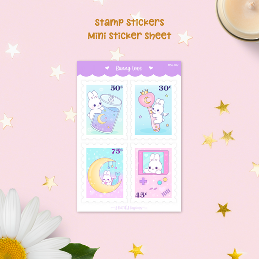 Cute Stamp Stickers - Mini Sticker Sheet