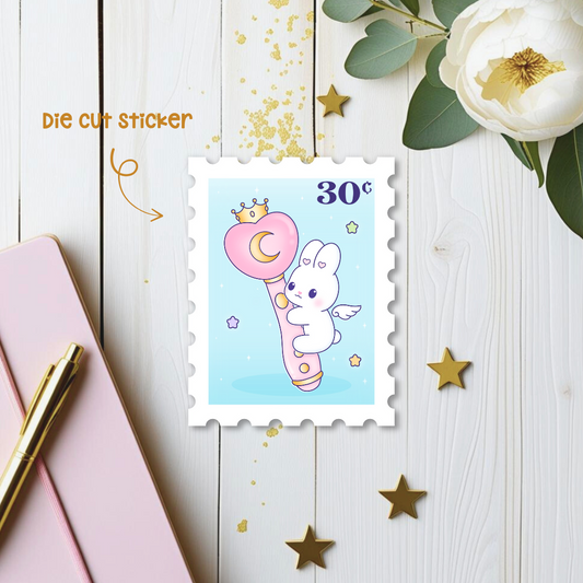 Magic Wand Stamp Die Cut Sticker