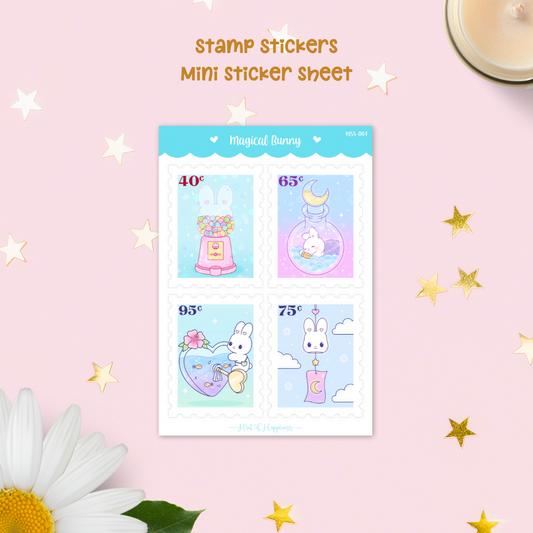 Cute Stamp Stickers - Mini Sticker Sheet