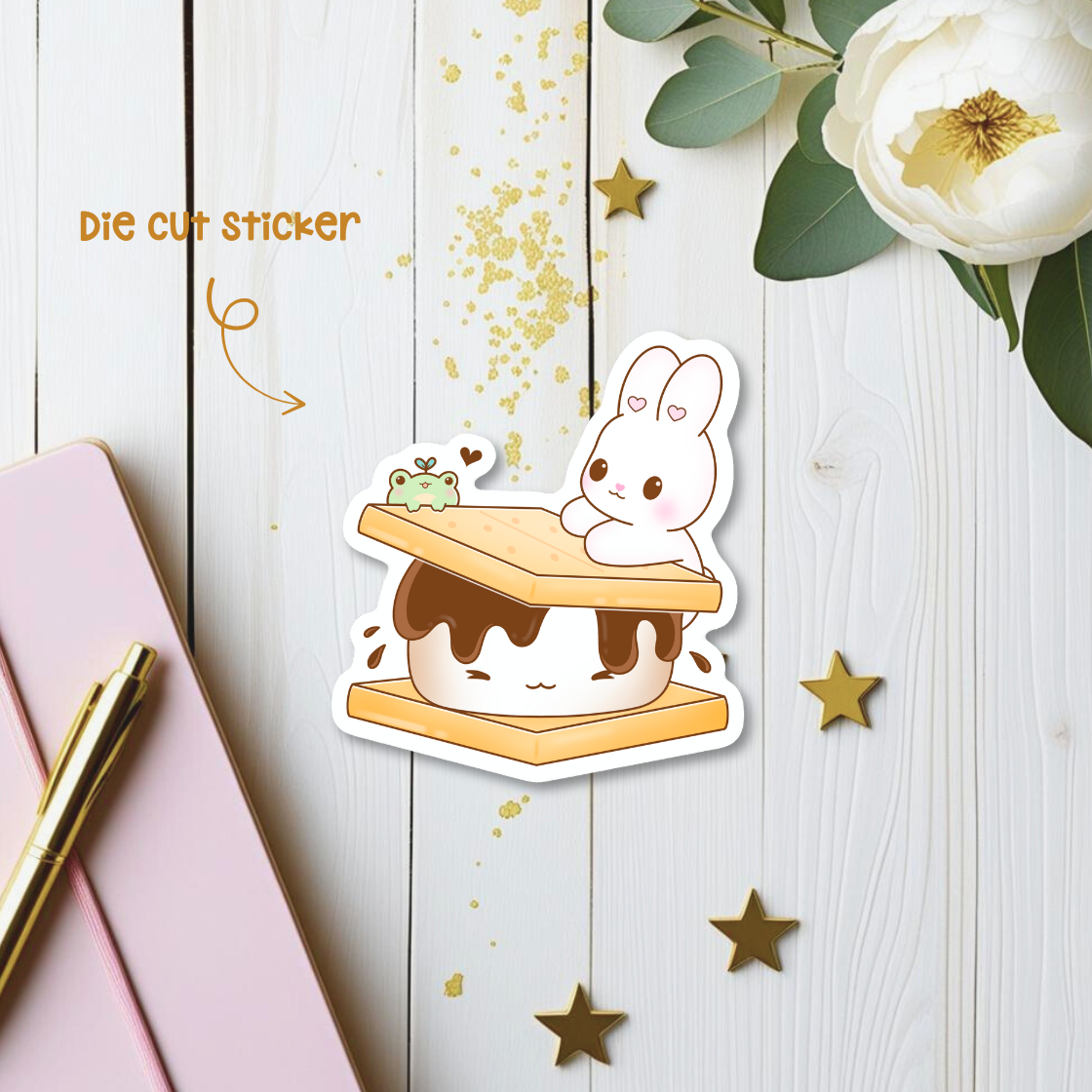 S'mores Die Cut Sticker