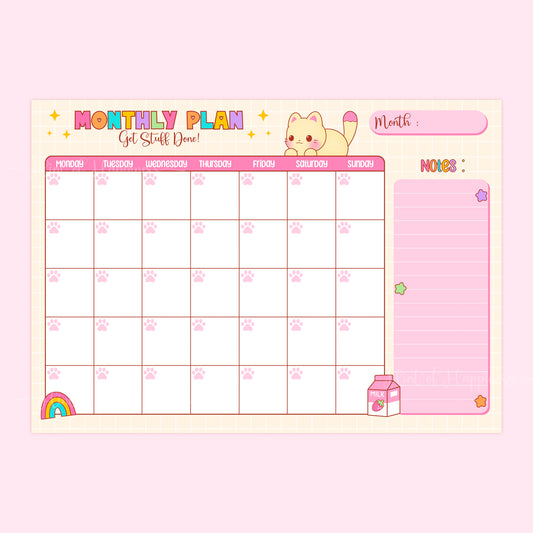 Cute monthly planner