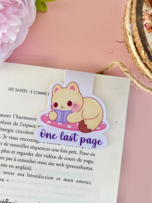 Cute Magnetic Bookmark - One Last Page