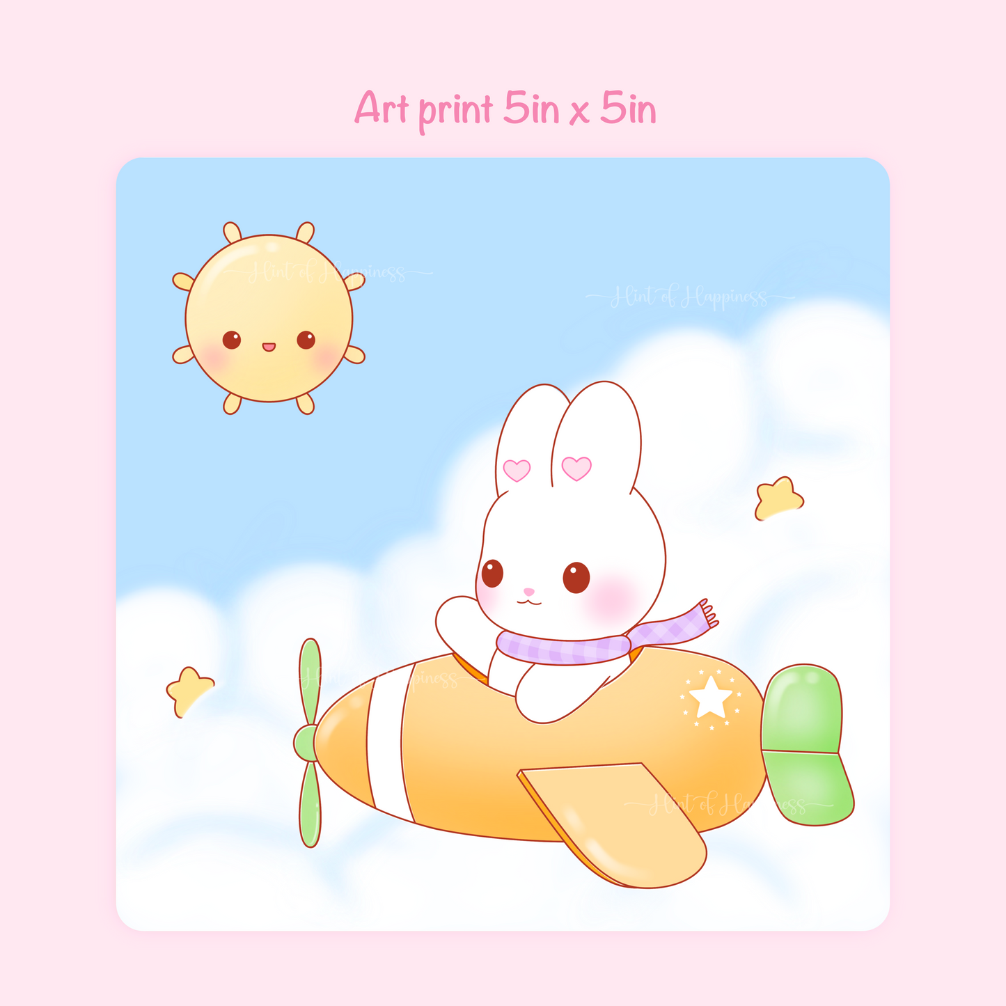 Art Print - Carrot Plane with Bunny