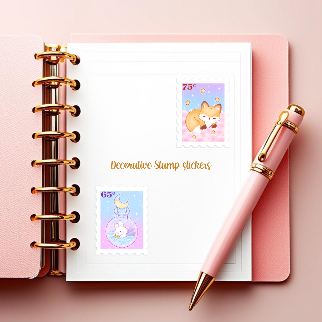 Cute Stamp Stickers - Mini Sticker Sheet