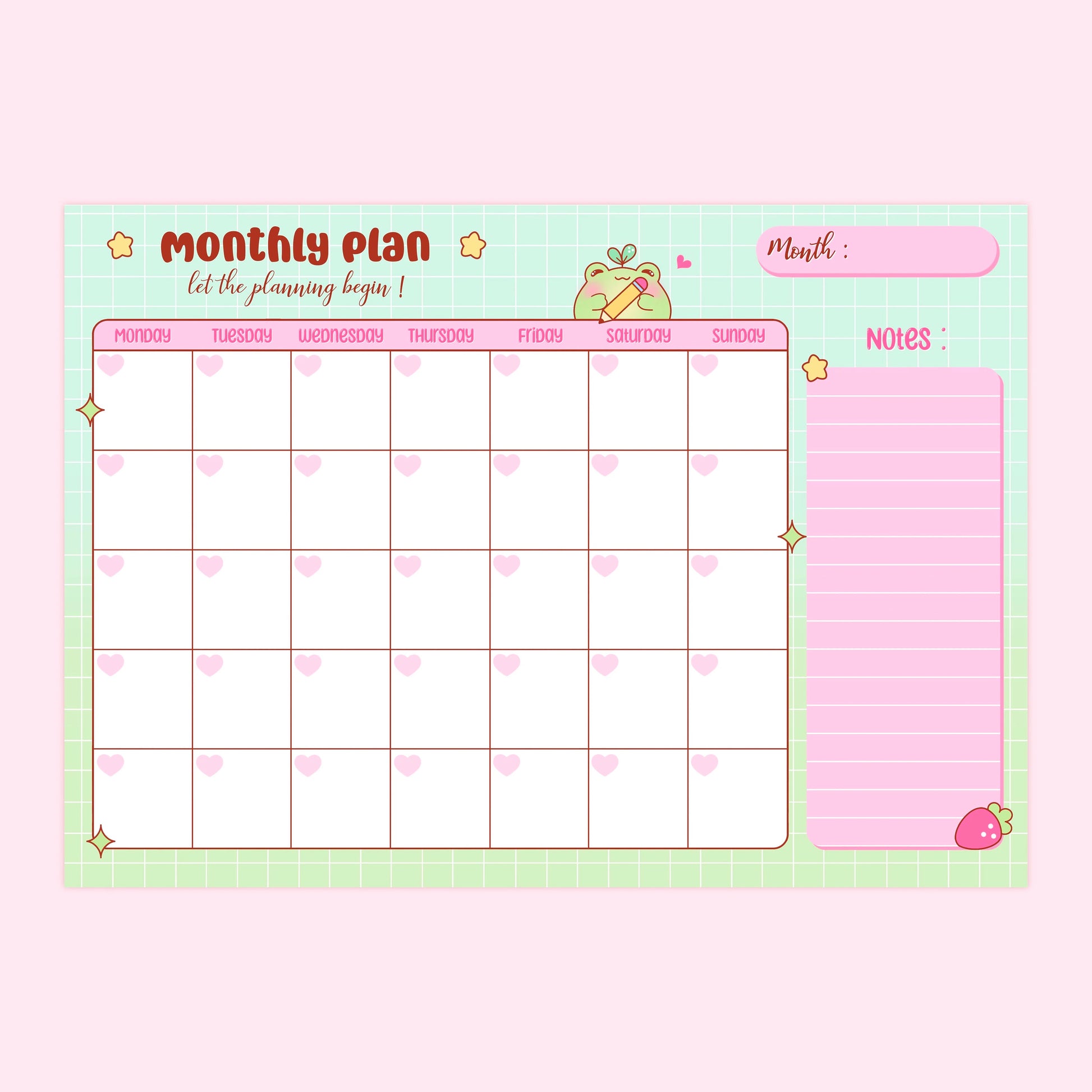 Cute Monthly Planner