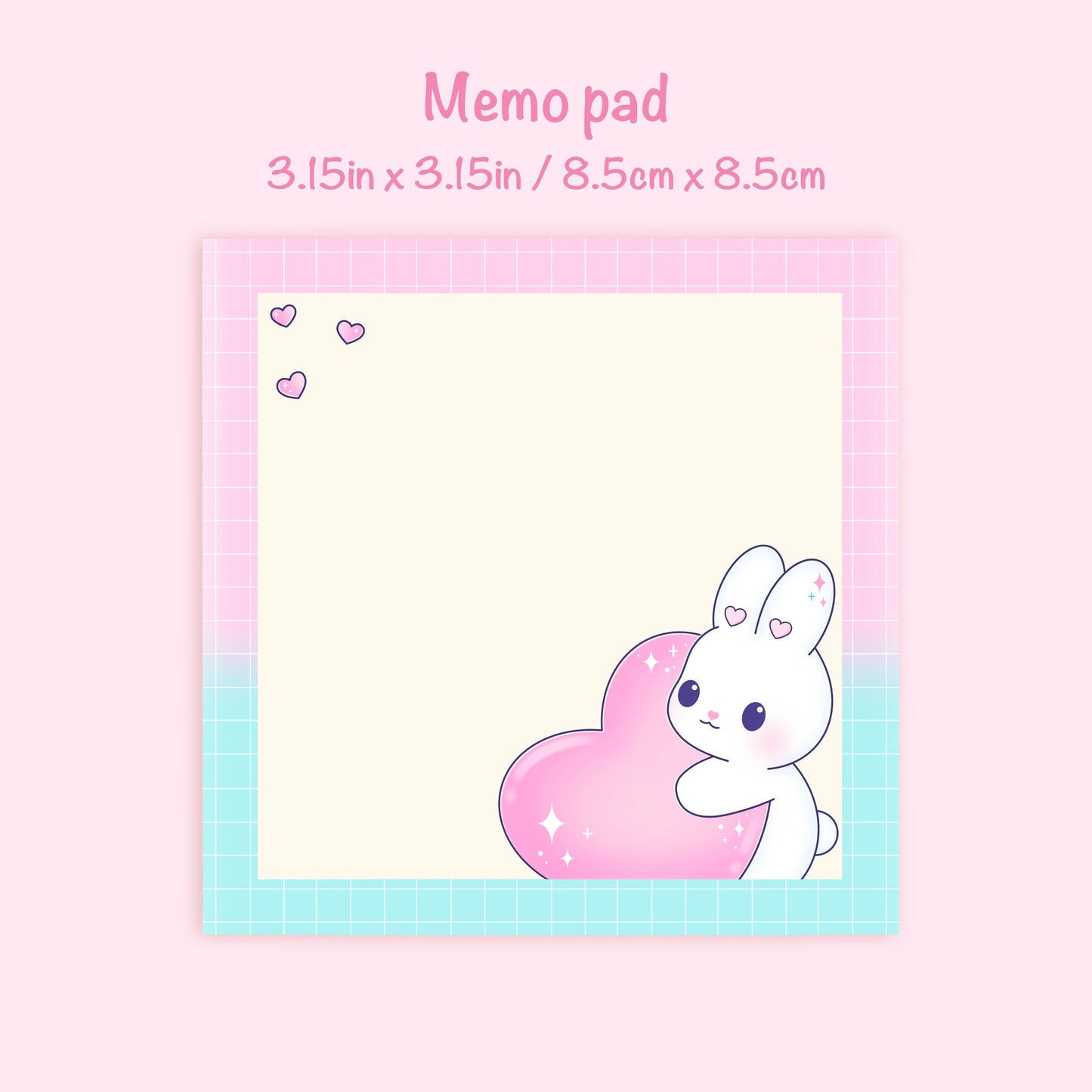 Tear Away Memo Pad - Bunny with Heart